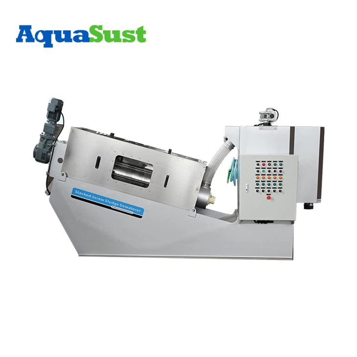SS304 Screw Press Sludge Dewatering Machine